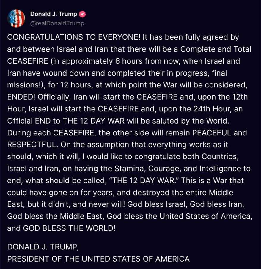 特朗普能否促成以伊停战?一夜之间加密市场风云突变 image 3