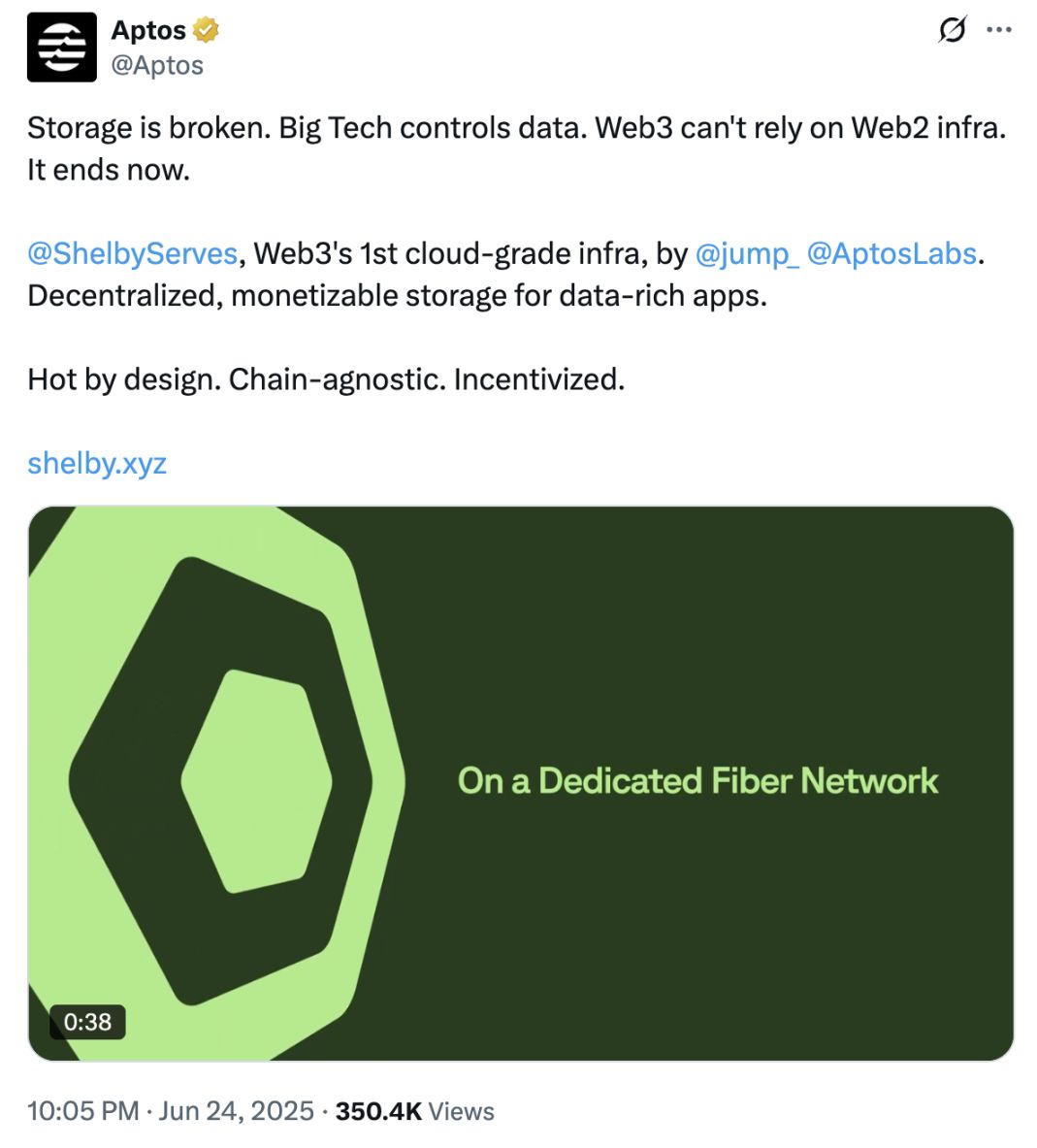 携 Jump 入局存储，Aptos 能否由 Shelby 逆风翻盘？ image 0