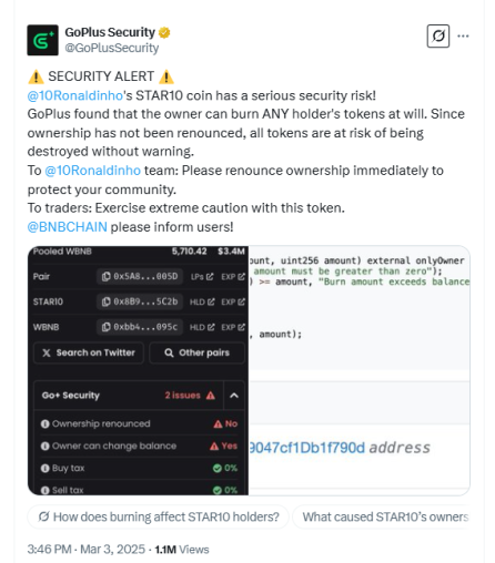 名人发币不灵了？罗纳尔迪尼奥发币遭遇信任崩塌 image 2