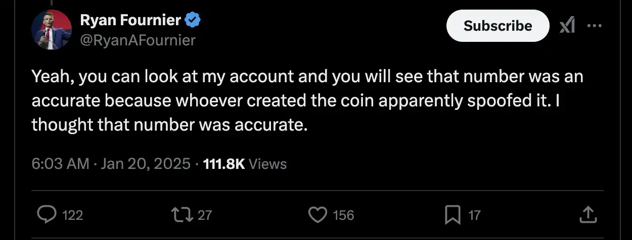 「保镖币」再收割:特朗普铁粉抛售50%代币,市值暴跌 image 2