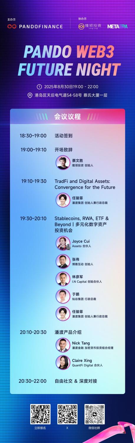 「Pando Web3 Future Night」完整议程公布:共话数字金融未来和投资新格局 image 0